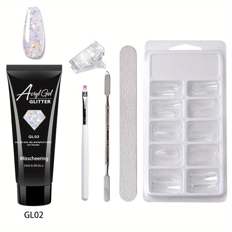6 Nail Art Extension Glue Set with Tools for Acrylic Nails