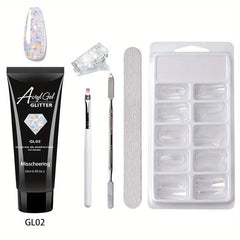 6 Nail Art Extension Glue Set with Tools for Acrylic Nails