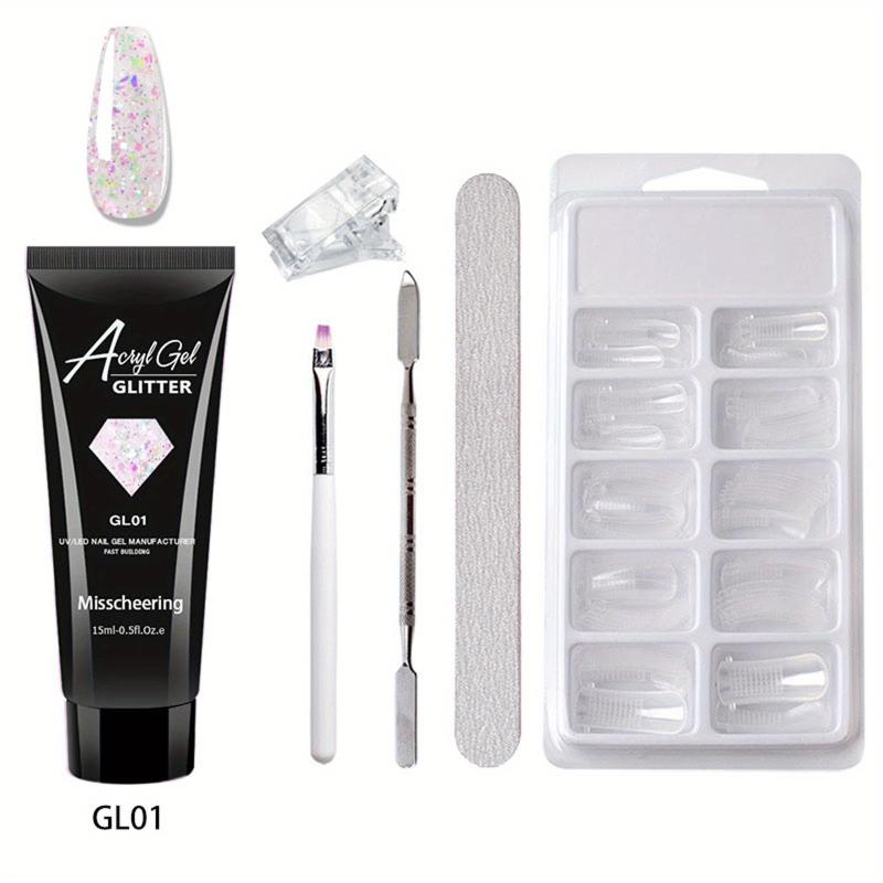 6 Nail Art Extension Glue Set with Tools for Acrylic Nails