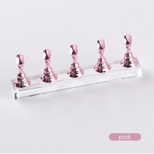 5pcs Acrylic Nail Practice Display Stand Nail Tips Holder