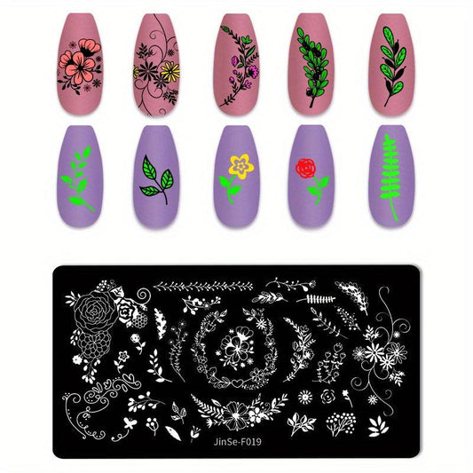 Animal Flower Unicorn Nail Stamping Plates Nail Art Decoration