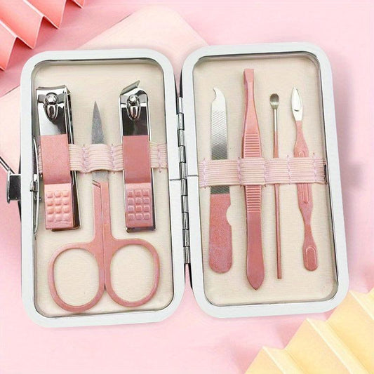 Stainless Steel Manicure Set with Case