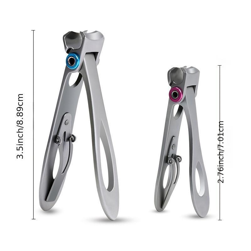 Stainless Steel Nail Clippers for Thick Nails - Manicure Fingernail Cutter