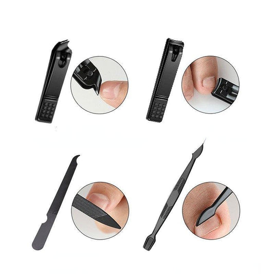 10-Piece Manicure and Pedicure Grooming Kit with Tools and Scissors