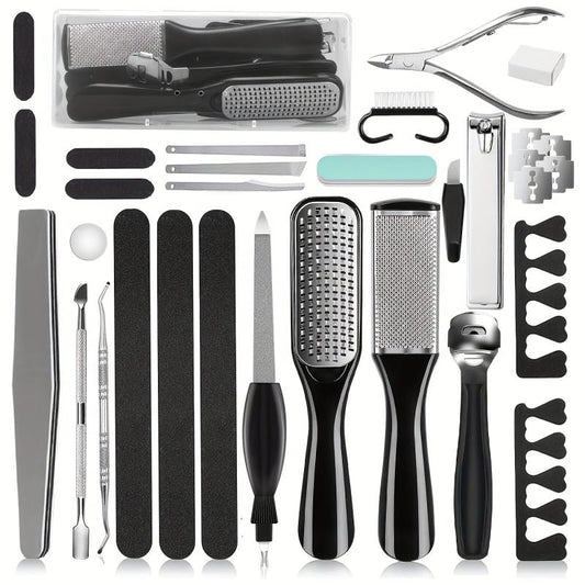 26-in-1 Professional Pedicure Tools Set Stainless Steel Foot Care Kit