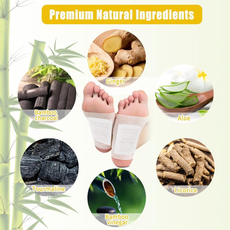 Organic Herbal Ginger Foot Pads Deep Cleansing