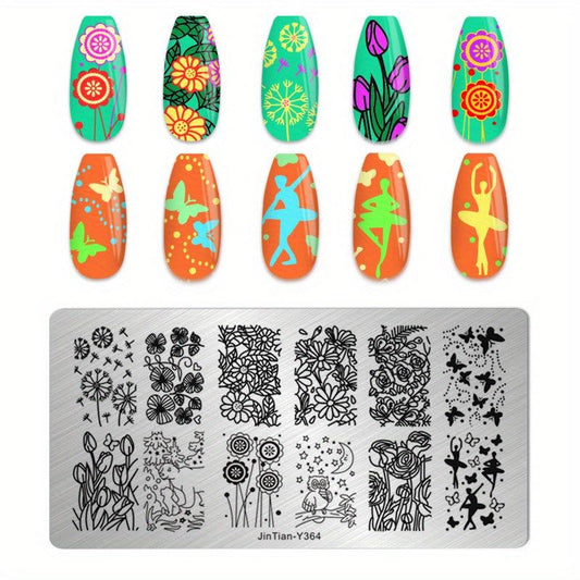 Animal Printed Stainless Steel Nail Stamping Plates