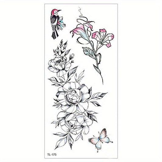 Waterproof Amy Ink Flower Tattoo Sticker Arm Tattoo