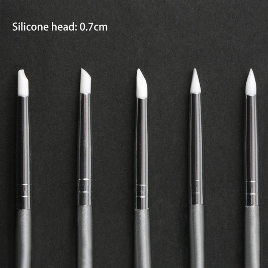 5pcs Silicone Nail Brushes Set for Manicure and Sculpting