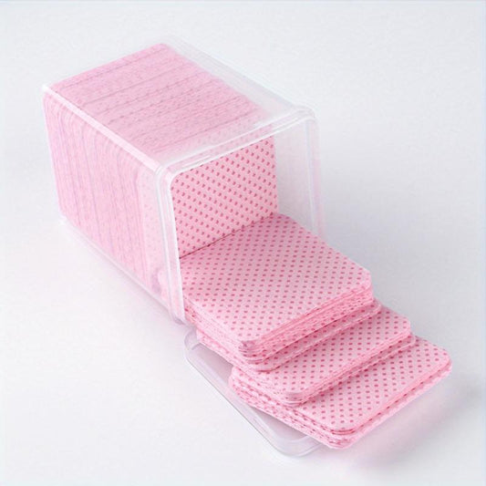 Lint Nail Wipes Nail Polish Remover Pads Pink