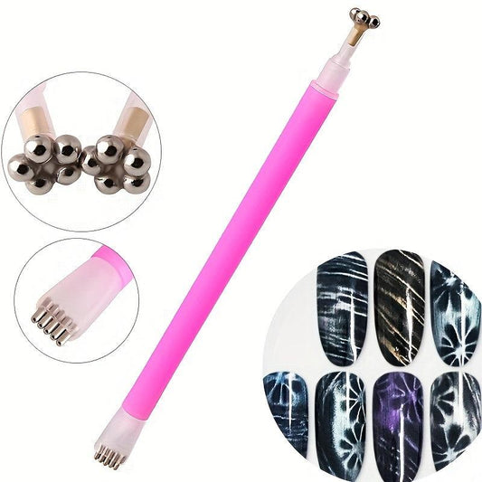 Double Head Floral Nail Magnet Pen Nail Magnet Wand