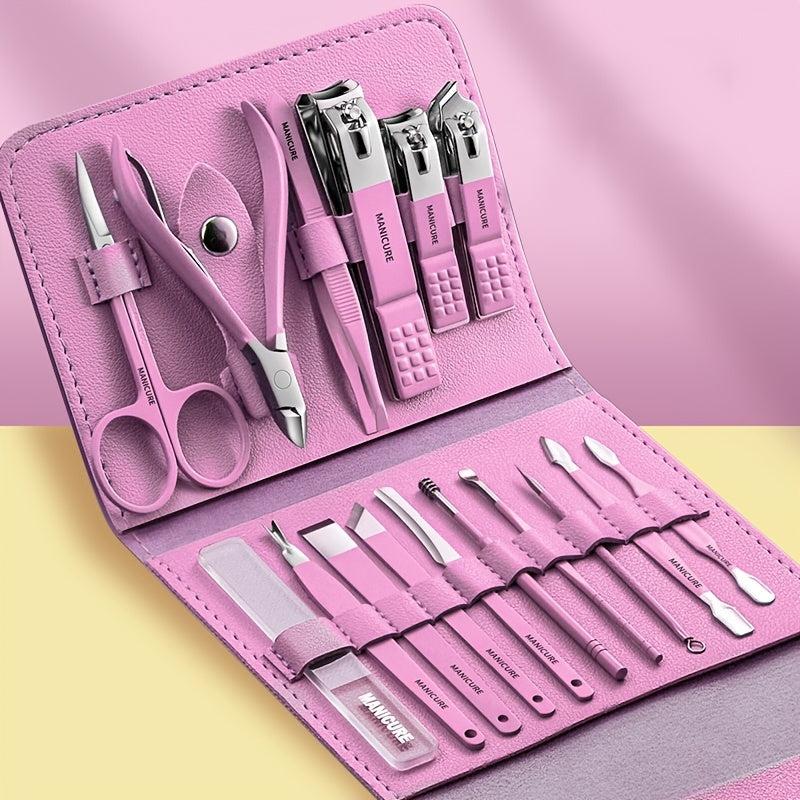Portable Nail Clippers Set with Travel Case