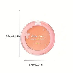 Mineral Powder Blush Palette Long Lasting Cheek Tint for Peachy Red Glow