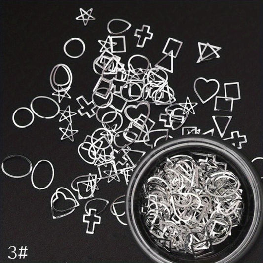 3D Nail Metal Rivets Studs Charms Decoration Punk Star Moon Jewelry Studs