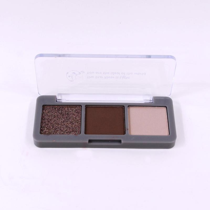 3-in-1 Eyeshadow Palette with Shimmer, Glitter, & Matte Finish