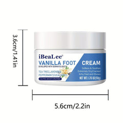 Vanilla Foot Cream For Dry Skin - Callus Remover Intense Moisturizer