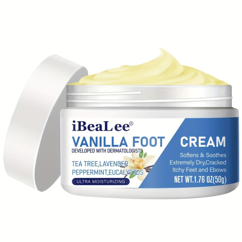 Vanilla Foot Cream For Dry Skin - Callus Remover Intense Moisturizer