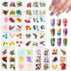 Japanese Nail Dried Flower Set 3D Flowers Full Of Star Petals DIY Nail Art