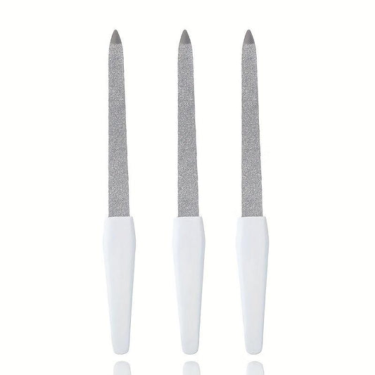 3 Pack Stainless Steel Nail Files Double Sided Polishing