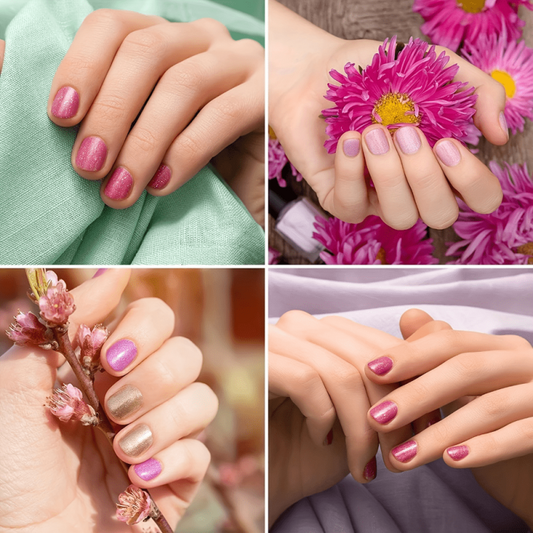 23-in-1 Glitter Acrylic Nail Kit for Beginners - Clear Pink Acrylic Powder