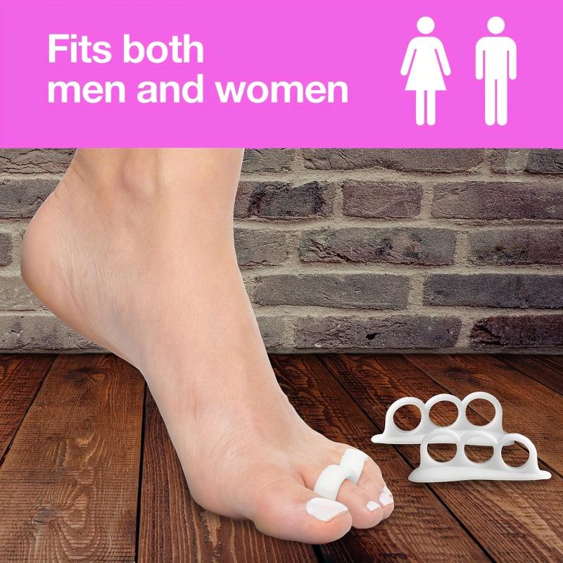 Gel Toe Straighteners With Separator Loops - Realign Bent Toes - Beige