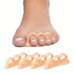 Gel Toe Straighteners With Separator Loops - Realign Bent Toes - Beige