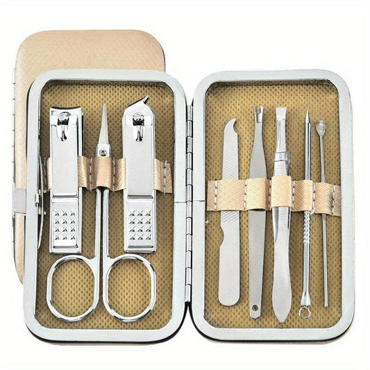 8 Pcs Nail Clipper Set Grooming Kit Nail Cutter Files Professional Manicure Kit
