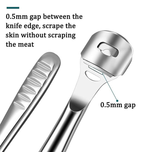 Stainless Steel Callus Rasp Foot Scraper With 10 Blades