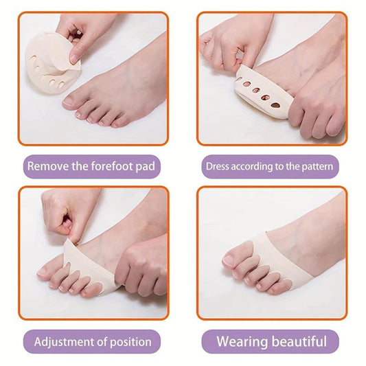2pcs Reusable Soft Foot Pads For Women Forefoot Cushions