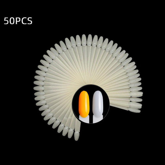 50 Pcs Clear Nail Swatches Sticks Nail Art Supplies For Polish Display Home DIY