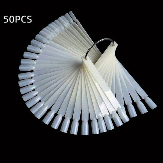 50 Pcs Clear Nail Swatches Sticks Nail Art Supplies For Polish Display Home DIY