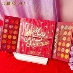 Pearly Matte/Bright Earth Tone Eyeshadow Palette with Blush & Highlighter