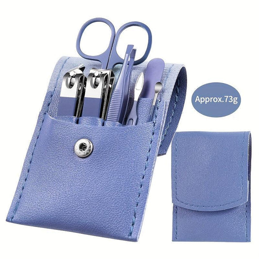 7 Pcs Stainless Manicure Set Nail Cutter Scissor Cuticle Nipper Pedicure Tools