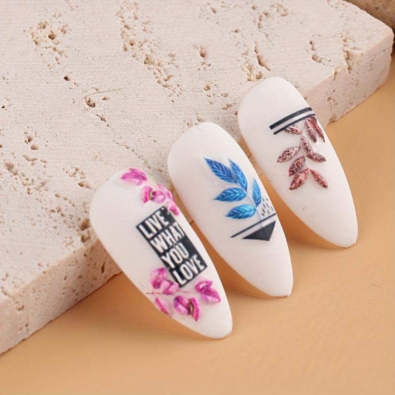 Colorful Daisy & Butterfly Nail Art Stickers for Women