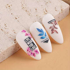 Colorful Daisy & Butterfly Nail Art Stickers for Women