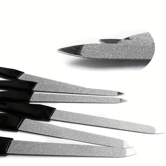 Double Sided Stainless Steel Nail File with Plastic Handle