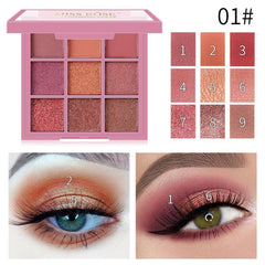 Pearly 8 Colors Matte Eyeshadow Palette Natural Waterproof Pigment