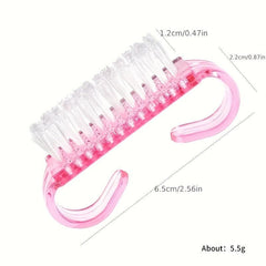4Pcs Plastic Nail Art Cleaning Brush Manicure Pedicure Dust Remover Set