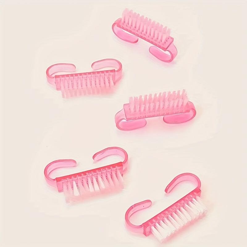 4Pcs Plastic Nail Art Cleaning Brush Manicure Pedicure Dust Remover Set