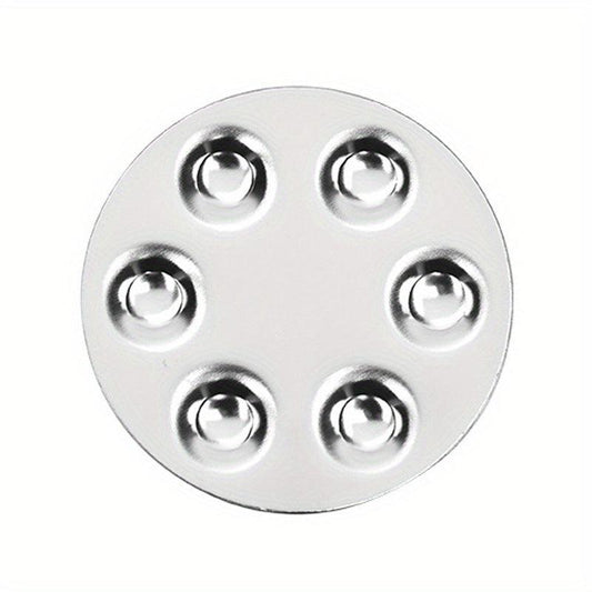 Stainless Steel Nail Art Palette Round Butterfly Heart Shape Finger Ring Palette