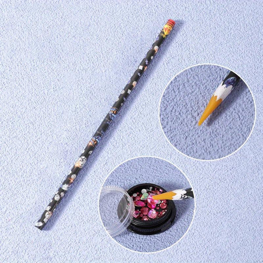 4 Colors Rhinestone Dotting Pencils for Nail Art Gem Picking