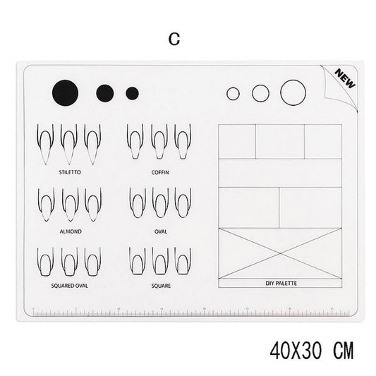 Foldable Washable Nail Art Tools Silicone Pad Stamping Pad