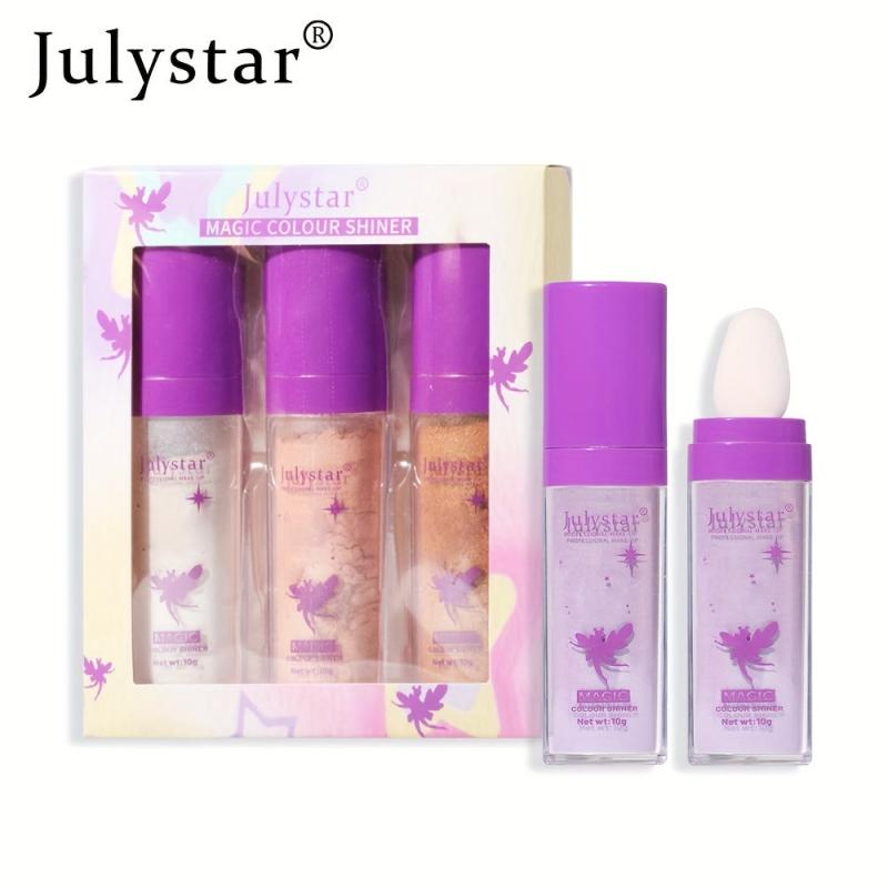 3pcs Fairy Patting Powder Set - Face & Body Highlighter Contouring Kit