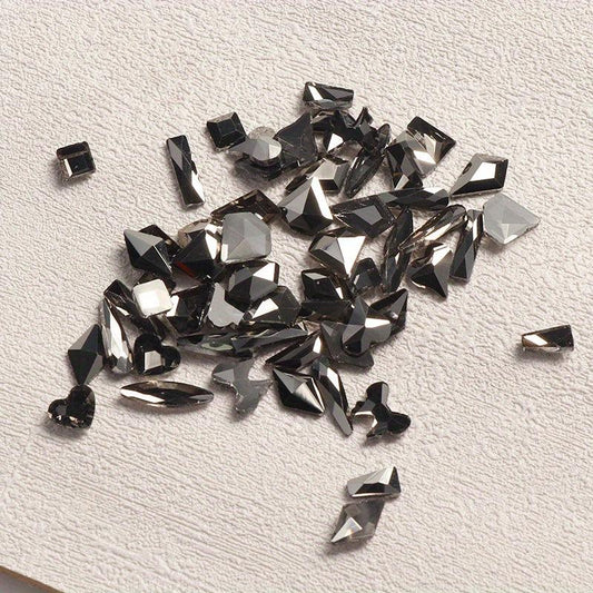 50pcs 3D Rhinestone Nail Art Charms Butterfly Heart Nail Decoration DIY