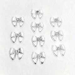 10pcs Alloy Rhinestone Nail Charms 3D Bow Nail Art Jewelry Decoration