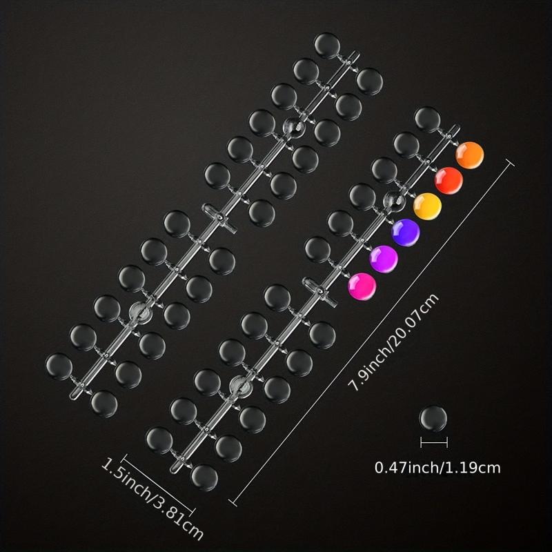 120 pcs Transparent Nail Art Display Tips for Training and Practicing