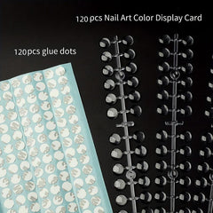 120 pcs Transparent Nail Art Display Tips for Training and Practicing