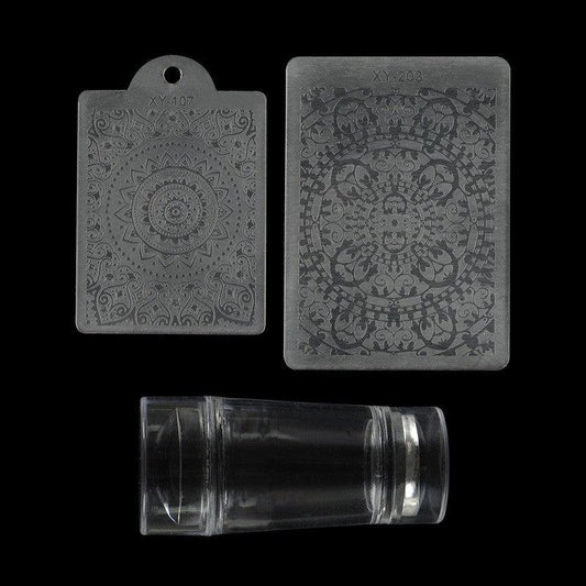 Nail Art Stamping Stamper Scraper Set for Stamped Nail Art