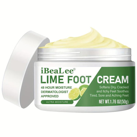 Intensive Lime Foot Cream for Dry Rough Cracked Feet, Heel Callus & Corn Remover