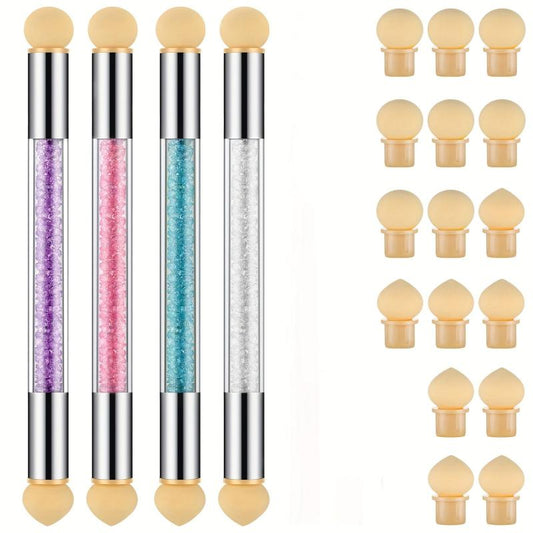 Gradient Shading Nail Art Pen With Rhinestone Handle